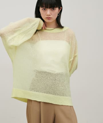 LARUTA(ラルータ) モヘア透かし編みプルオーバー