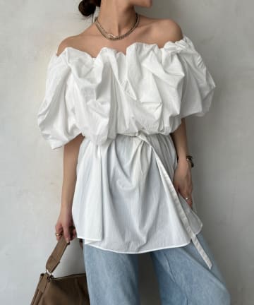 DOUDOU(ドゥドゥ) 【WEB限定】2WAYオフショルブラウス