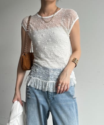 DOUDOU(ドゥドゥ) レースフレンチタンク