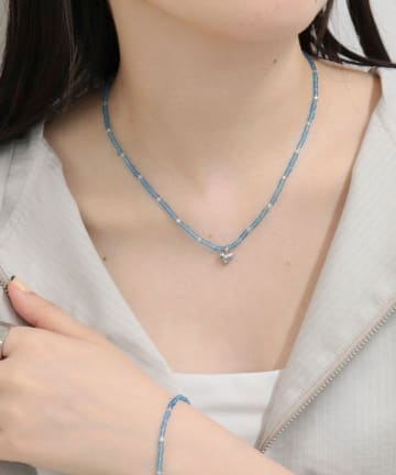 FREDY & GLOSTER(フレディ アンド グロスター) ビーズ×ハートトップネックレス