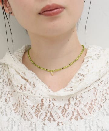 FREDY & GLOSTER(フレディ アンド グロスター) ビーズ×ハートトップネックレス