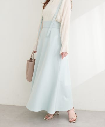 natural couture(ナチュラルクチュール) ドット釦デザイン２WAYスカート