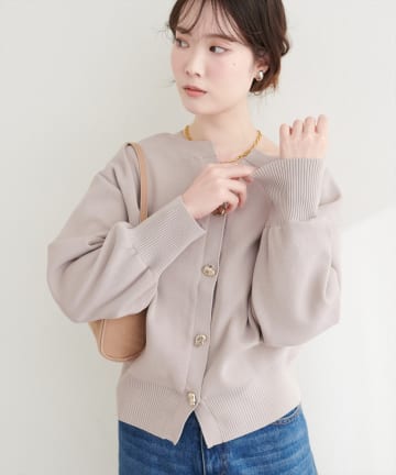 natural couture(ナチュラルクチュール) キーネックポリカーデ