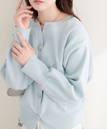 natural couture(ナチュラルクチュール) キーネックポリカーデ