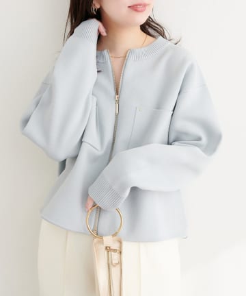 natural couture(ナチュラルクチュール) ニットジップブルゾン