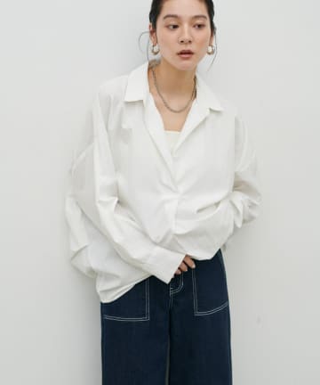 LARUTA(ラルータ) スキッパー長袖シャツ