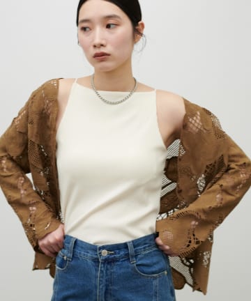 LARUTA(ラルータ) カップ付きアメスリキャミ