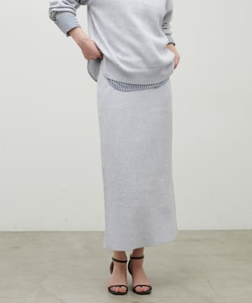 LARUTA(ラルータ) スウェットライクダブルジャガードニットスカート