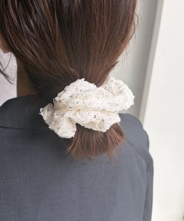 Lattice(ラティス) フラワーレースシュシュ