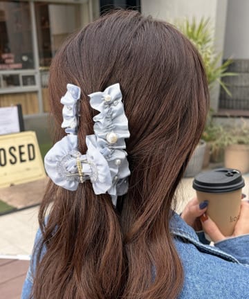 Lattice(ラティス) パール付きくしゅくしゅクリップ