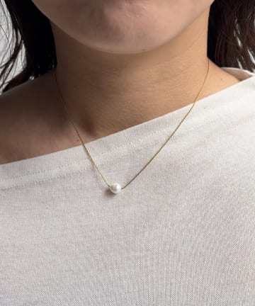 Lattice(ラティス) ＜ステンレス＞パールネックレス