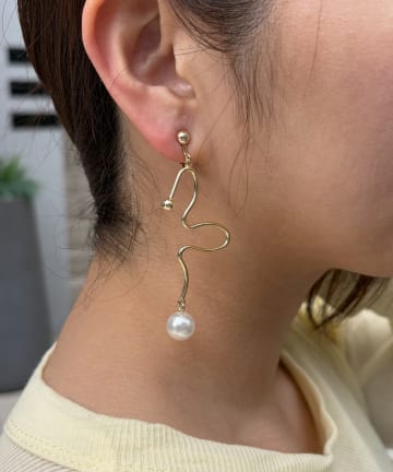 Lattice(ラティス) パールイヤリング