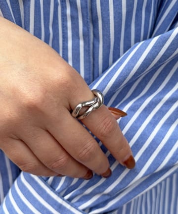 Lattice(ラティス) ＜ステンレス＞2連デザインリング