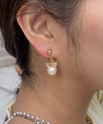 Lattice(ラティス) パールイヤリング