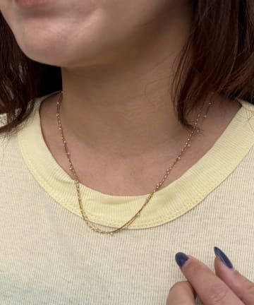 Lattice(ラティス) ＜ステンレス＞パールネックレス