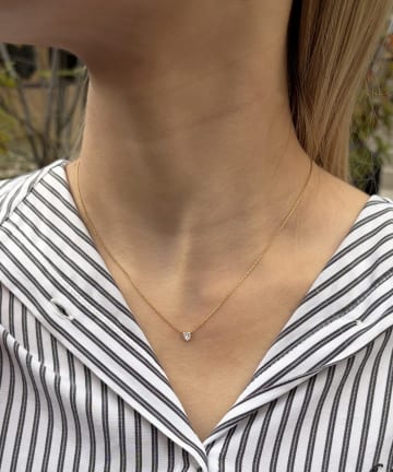 Lattice(ラティス) <ステンレス>ストーンハートネックレス