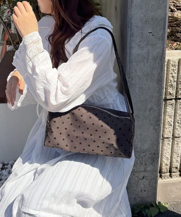 Lattice(ラティス) ドットハンドバッグ