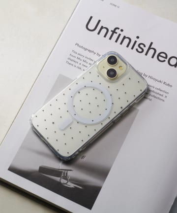 Lattice(ラティス) クリアドットマグネットスマホケース(iPhone15)