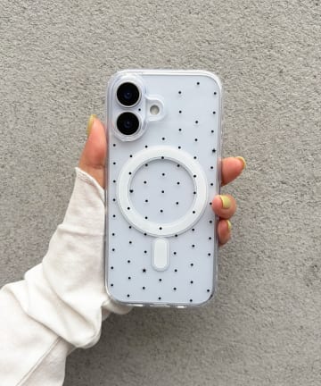 Lattice(ラティス) クリアドットマグネットスマホケース(iPhone16)