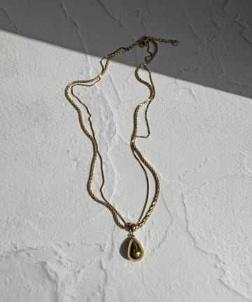 Lattice(ラティス) 【LesSignes】2連ステンレスネックレス