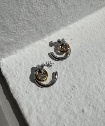 Lattice(ラティス) 【LesSignes】ミックスステンレスピアス