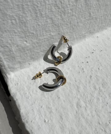 Lattice(ラティス) 【LesSignes】ミックスステンレスピアス