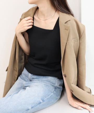 FREDY & GLOSTER(フレディ アンド グロスター) 【@sora_522m企画】スクエアネックコンパクトTシャツ