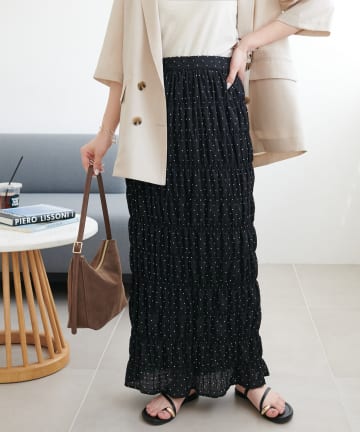 DISCOAT(ディスコート) シャーリングナロースカート