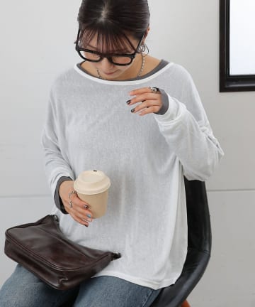 COLONY 2139(コロニー トゥーワンスリーナイン) 【WEB限定】オパールシアー天竺プルオーバー