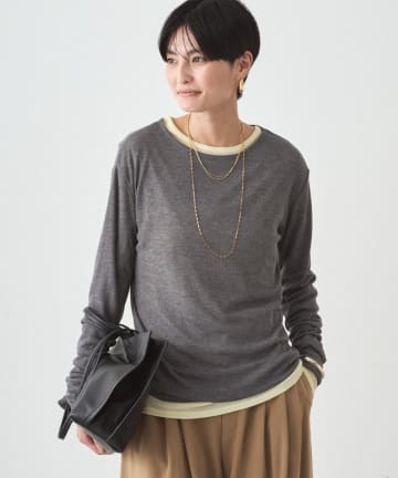 OUTLET(アウトレット) 【Loungedress】シアーロンT