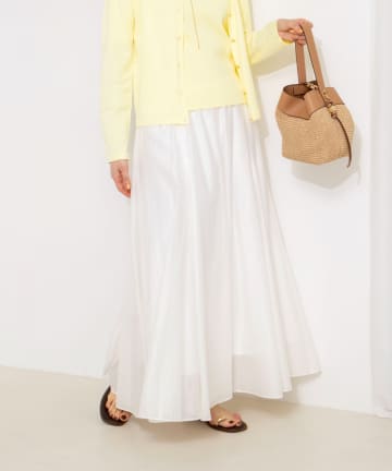 NOLLEY'S(ノーリーズ) ウォッシャブルシアーボリュームフレアロングスカート