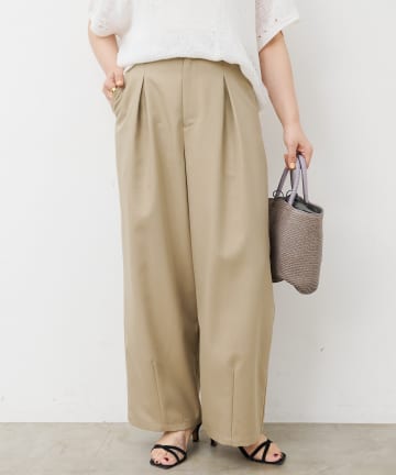 PUAL CE CIN(ピュアルセシン) 【接触冷感】バルーンシルエットスラックスパンツ