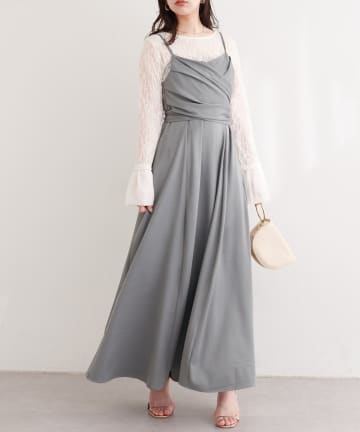 natural couture(ナチュラルクチュール) 〈osono〉アシメカシュクールリボンキャミワンピース