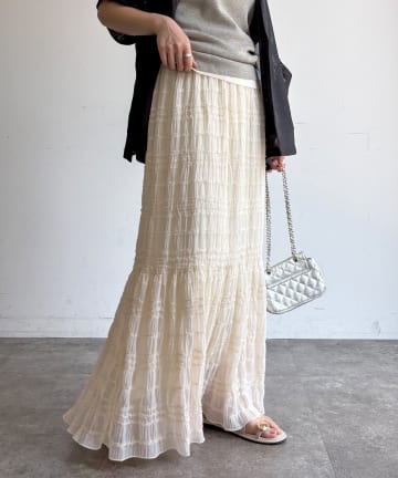 DOUDOU(ドゥドゥ) プリーツギャザースカート