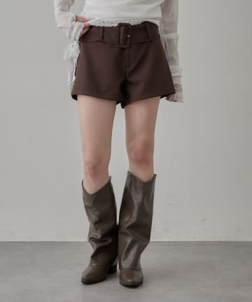 mline(エムライン) [mline]ローライズ ベルトショートパンツ