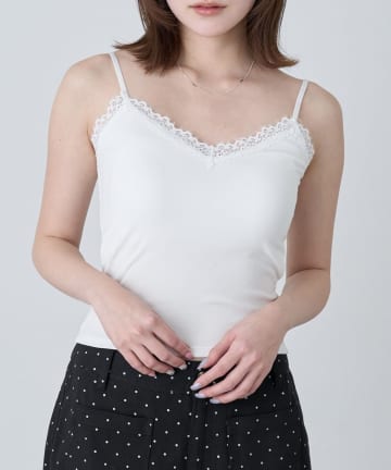 mline(エムライン) [mline]パット付き レースキャミソール