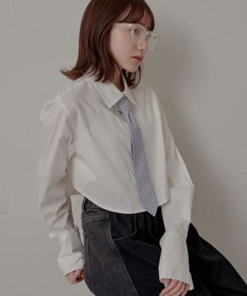 mline(エムライン) [mline]ラウンドネクタイ ショートシャツ