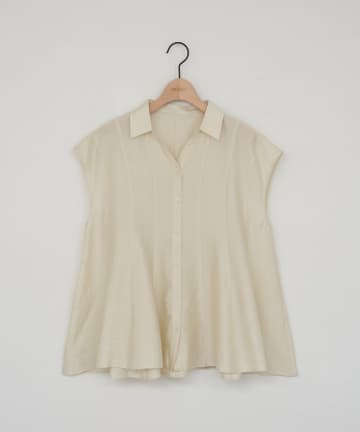 DISCOAT(ディスコート) シアーパネル切替ノースリブラウス