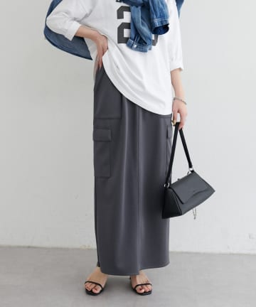 LARUTA(ラルータ) ダンボール×布帛カーゴスカート