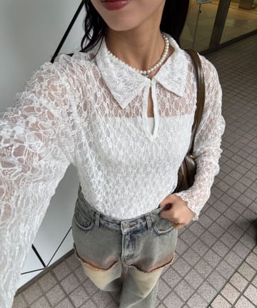 CIAOPANIC(チャオパニック) 2WAYストレッチレーストップス