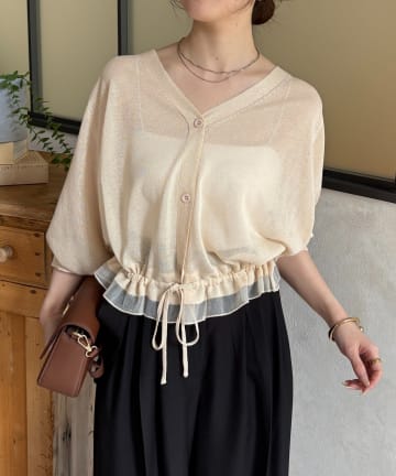 Thevon.(ゼヴォン) シアードロストVネックニットカーディガン