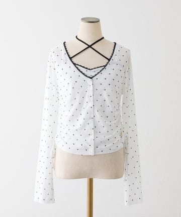 one after another NICE CLAUP(ワンアフターアナザー ナイスクラップ) ビスチェsetドロストカーディガン