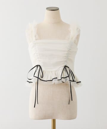 one after another NICE CLAUP(ワンアフターアナザー ナイスクラップ) 【Tulle Collection】チュールビスチェ