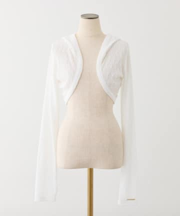 one after another NICE CLAUP(ワンアフターアナザー ナイスクラップ) ロゴプレート付きフーディーボレロ