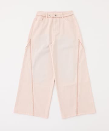 one after another NICE CLAUP(ワンアフターアナザー ナイスクラップ) 【SMサイズ展開あり】レース付きワイドデニムパンツ