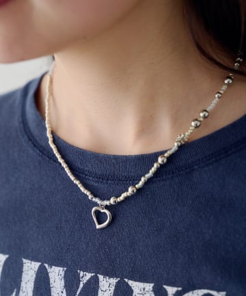 Kastane(カスタネ) 【fiw.】ハートビーズネックレス