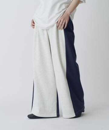 Lui's(ルイス) 【WEB限定】配色スウェットワイドパンツ