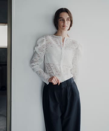 Pasterip(パセリ) Gigot sleeve lace top