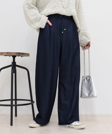 FREDY & GLOSTER(フレディ アンド グロスター) 【低身長サイズ34有り】ライトシャンブレーデニムイージーパンツ