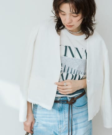 RIVE DROITE(リヴドロワ) 予約【軽量/通気性抜群】ペーパーリネンノーカラージャケット